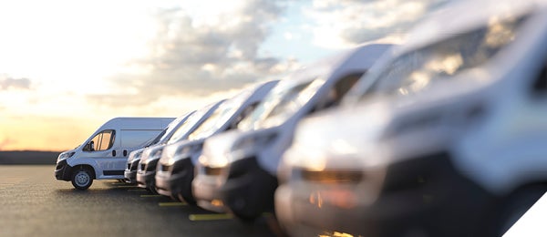 Line of sprinter vans