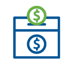Cash donation icon
