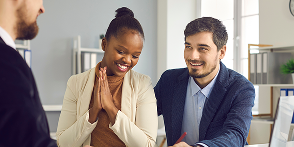 Young couple getting ahead on retirement savings